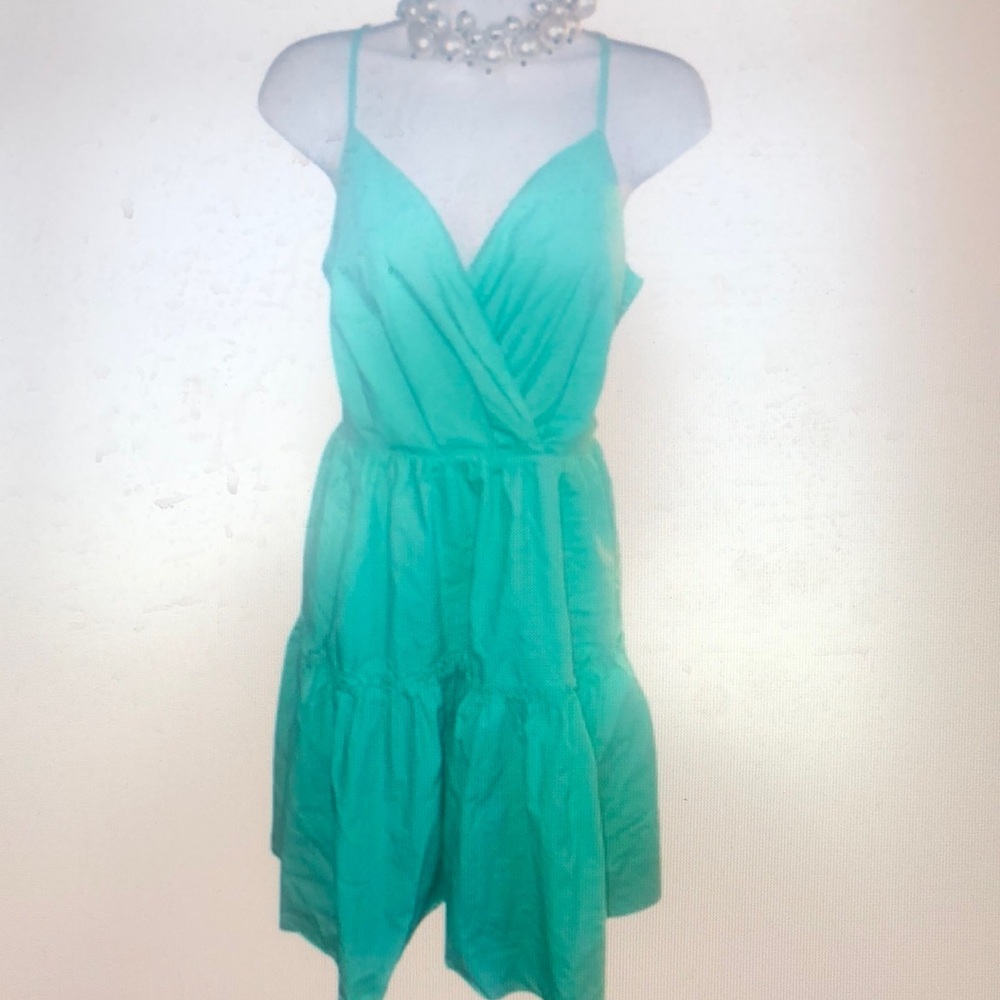 Elegant Asymmetrical Teal Dress